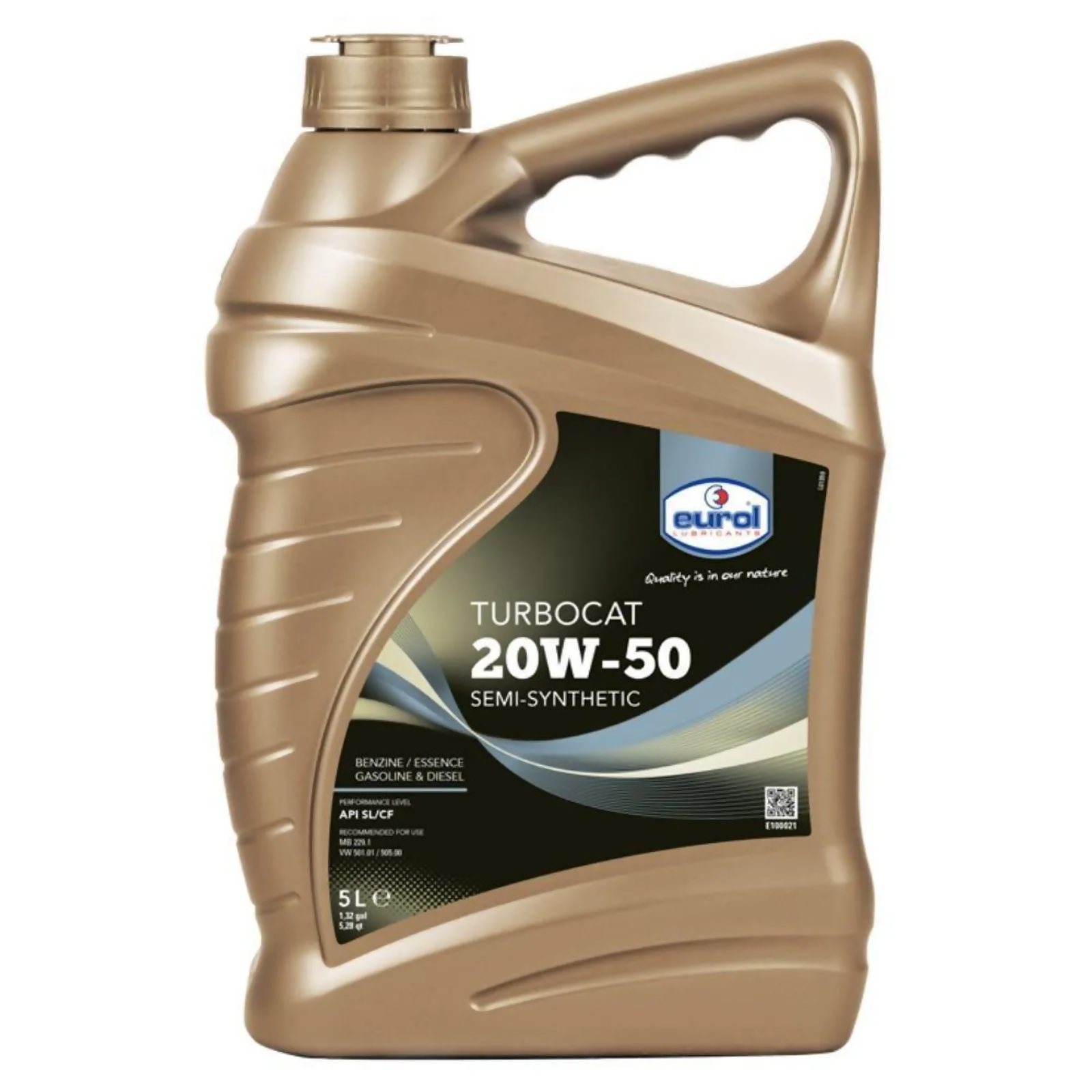 Aceite de Motor Semi Sintético 20W-50 Turbocat Eurol de 5 Litros